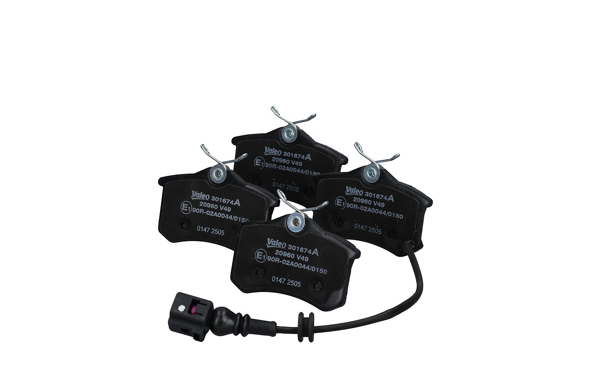 Jeu de 4 plaquettes de frein VALEO ref. 301674A